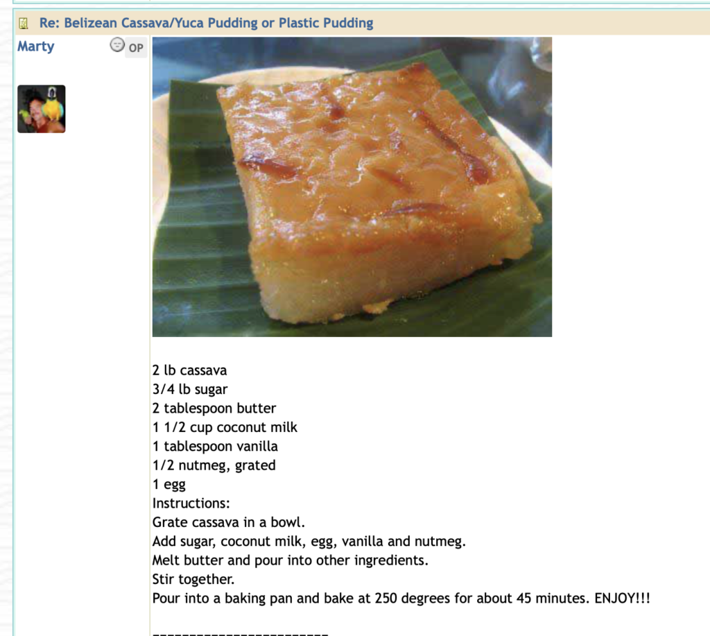 Cassava Bread Belize 